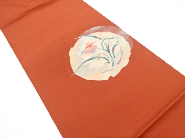 抽象菖蒲模様織り出し　袋帯